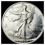1936-S Silver Walking Liberty Half Dollar  CHOICE