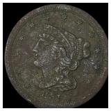 1851 Braided Hair Half Cent NEARLY UNCIRCULATED