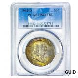 1962-D Franklin Half Dollar PCGS MS64 FBL