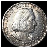 1893 Silver Columbian Half Dollar NEARLY UNCIRCULA