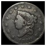 1820 Large Cent ABOUT UNCIRCULATED