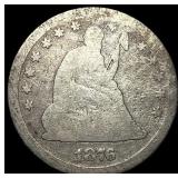 1876-CC Silver Seated Liberty Quarter NICELY  CIR