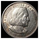 1893 Silver Columbian Half Dollar NEARLY UNCIRCULA