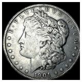 1901 Silver Morgan Dollar NEARLY UNCIRCULATED