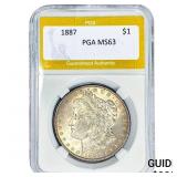 1887 Morgan Silver Dollar PGA MS63