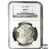 1921-D Morgan Silver Dollar NGC MS63