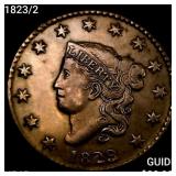 1823/2 Coronet Head Large Cent NEARLY UNCIRCULATED