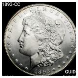 1893-CC Morgan Silver Dollar CHOICE BU+