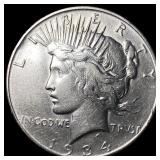 1934-D Silver Peace Dollar ABOUT UNCIRCULATED
