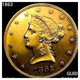 1863 $10 Gold Eagle UNCIRCULATED