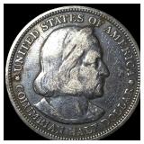 1893 Silver Columbian Half Dollar NEARLY UNCIRCULA