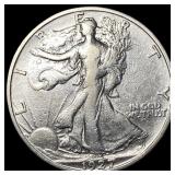 1927-S Silver Walking Liberty Half Dollar NEARLY U
