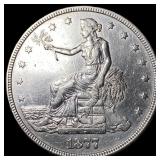 1877 Silver Trade Dollar CLOSELY UNCIRCULATED