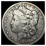 1891-CC Silver Morgan Dollar LIGHTLY CIRCULATED