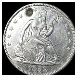 1858 Silver Half Dollar (Holed) HIGH GRADE