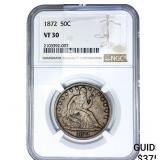 1872 Seated Liberty Half Dollar NGC VF30