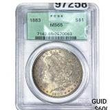 1883 Morgan Silver Dollar PCGS M65
