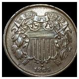 1865 Two-Cent Piece ABOUT UNCIRCULATED