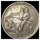 1925 Silver Stone Mountain Half Dollar LIGHTLY CIR