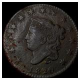 1820 Coronet Head Large Cent NEARLY  UNCIRCULATED