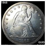 1868 Seated Liberty Dollar CHOICE AU