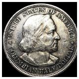 1893 Silver Columbian Half Dollar NEARLY UNCIRCULA