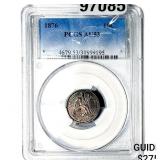 1876 Seated Liberty Dime PCGS AU53