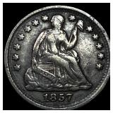 1857 Silver Half Dime ABOUT UNCIRCULATED