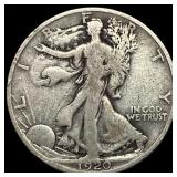 1920-S Silver Walking Liberty Half Dollar NEARLY U