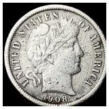 1908-O Silver Barber Dime CHOICE AU