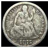 1875-CC Silver Seated Liberty Dime NICELY  CIRCUL