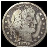 1896-S Silver Barber Quarter NICELY CIRCULATED