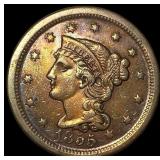 1855 Braided Hair Large Cent NEARLY UNCIRCULATED