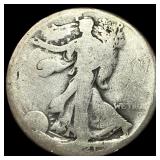 1921-S Silver Walking Liberty Half Dollar NICELY C