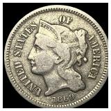 1869 Nickel Three-Cent Piece LIGHTLY CIRCULATED