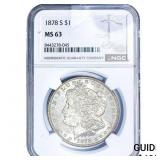 1878-S Morgan Silver Dollar NGC MS63