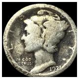 1921 Silver Mercury Dime NICELY CIRCULATED