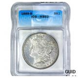 1889-S Morgan Silver Dollar ICG MS63