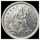 1854 Arrows Seated Liberty Quarter ABOUT UNCIRCULA
