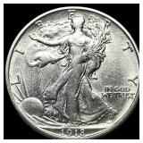 1918-S Silver Walking Liberty Half Dollar UNCIRCUL