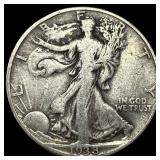 1938-D Silver Walking Liberty Half Dollar LIGHTLY