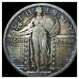 1918 Silver Standing Liberty Quarter ABOUT  UNCIR