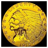 1915 Indian Head Gold $2.5 Quarter Eagle  CHOICE