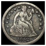 1852 Seated Liberty Dime ABOUT UNCIRCULATED