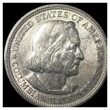 1893 Silver Columbian Half Dollar NEARLY UNCIRCULA