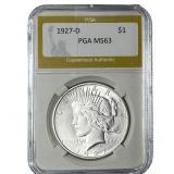 1927-D Silver Peace Dollar PGA MS63