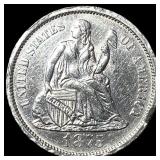 1875 Silver Seated Liberty Dime UNCIRCULATED