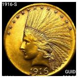 1916-S $10 Gold Eagle CHOICE BU