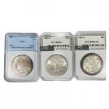 [3 Coins] 1881-1887 Morgan Silver Dollar MS66