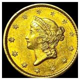 1853 Gold $1 Liberty Head Type 1 UNCIRCULATED